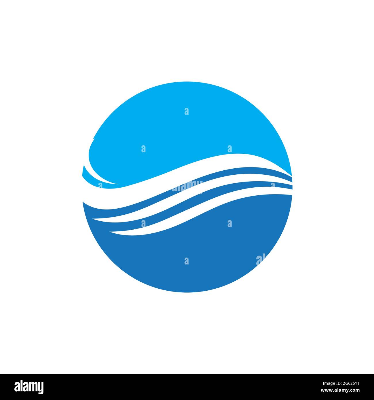 Illustration des Vektorgrafiks des Wasserwellenlogos Stock Vektor