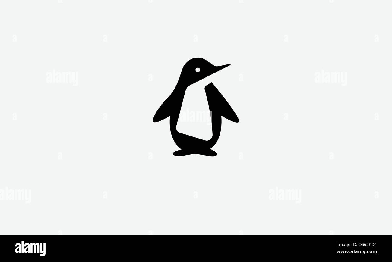 Pinguin Golf Vektor Logo Design Stock Vektor