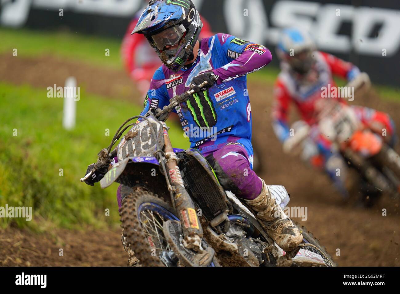 Ben Watson (GBR), Yamaha - Monster Energy Yamaha Factory MXGP beim Rennen 1 der britischen MXGP-Etappe der FIM Motocross-Weltmeisterschaft 2021 auf S Stockfoto