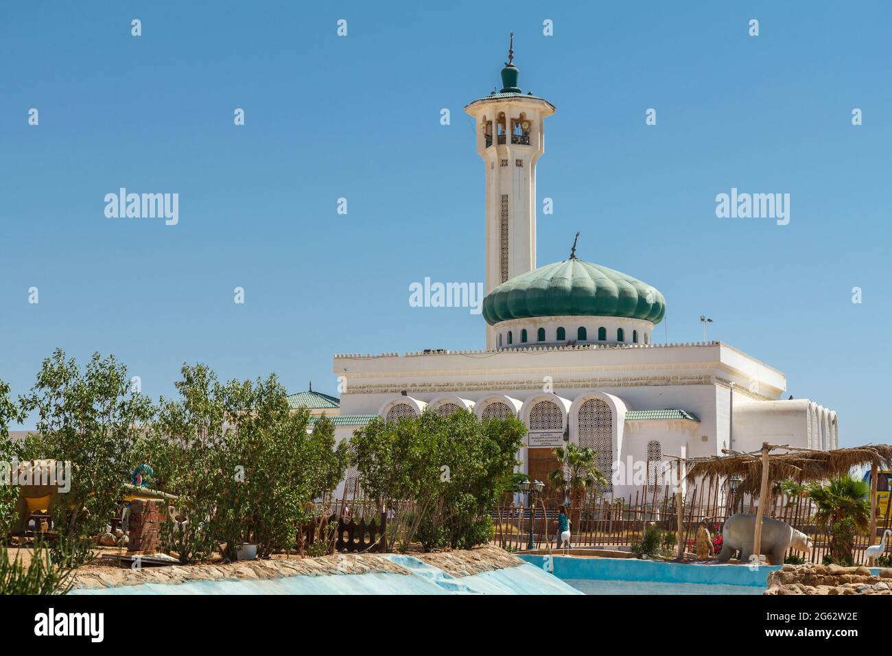 SHARM EL SHEIKH, ÄGYPTEN - 3. JUNI 2021: Al-Salam oder Friedensmoschee in Sharm el Sheikh in Ägypten. Stockfoto