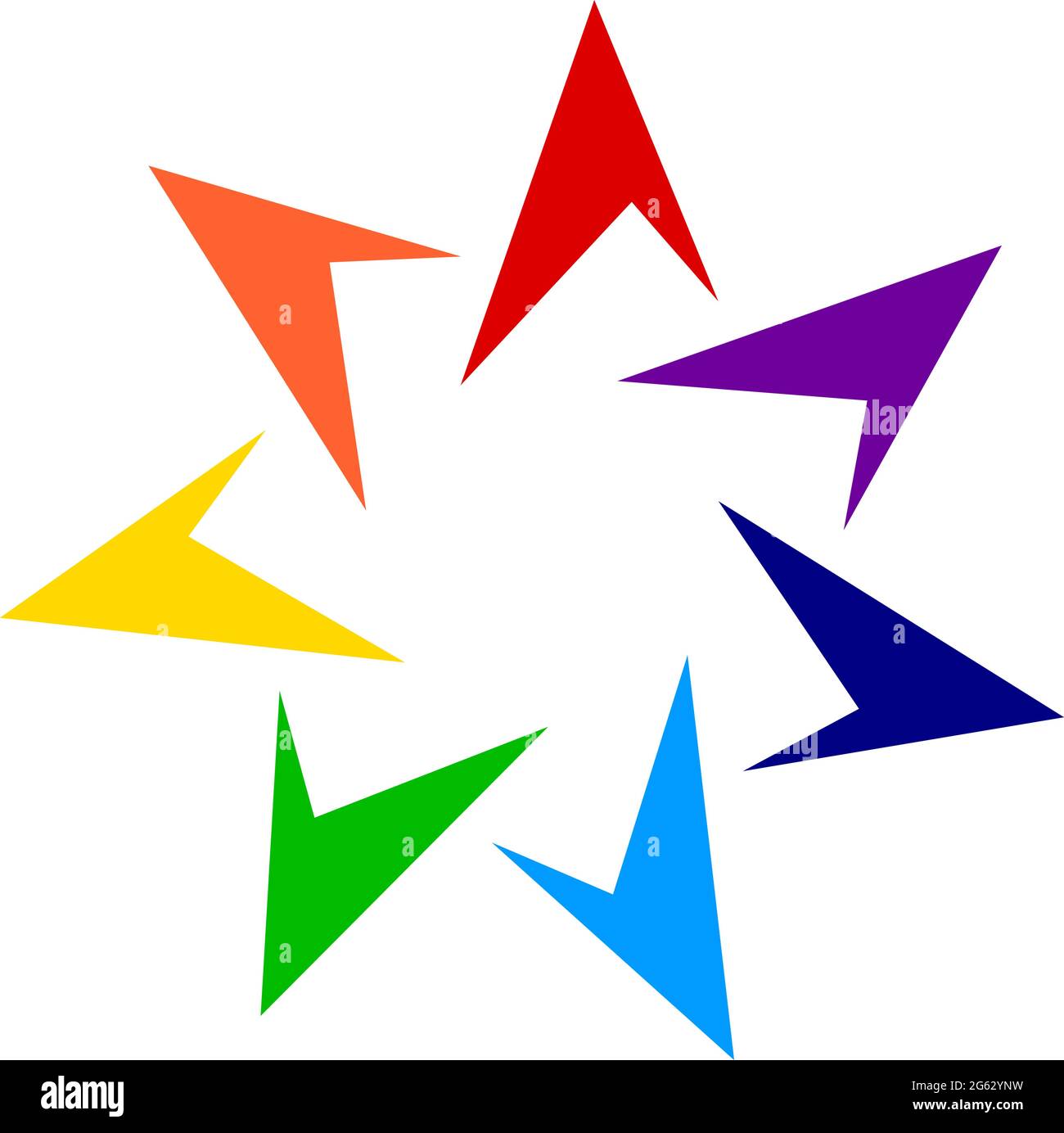 Geometrisches Spiral-, Wirbel-, Wirbel-Element. Rotierende Winkelgeometrie radial, strahlendes Element – Darstellung von Stock-Vektorgrafiken, Clip-Art-Grafiken Stock Vektor