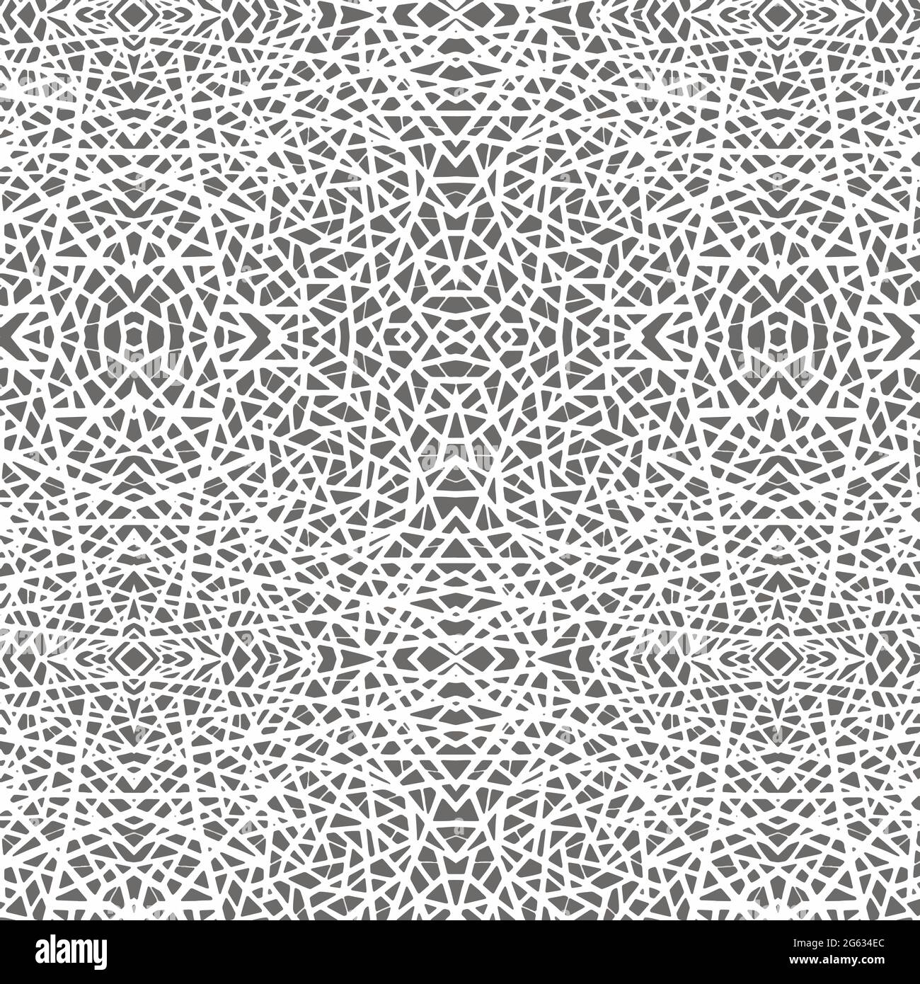 Nahtloses Schwarz-Weiß-Vektormuster. Monochromes Ornament für Deckeldekoration. Geometrische Spitzenstruktur. Stock Vektor