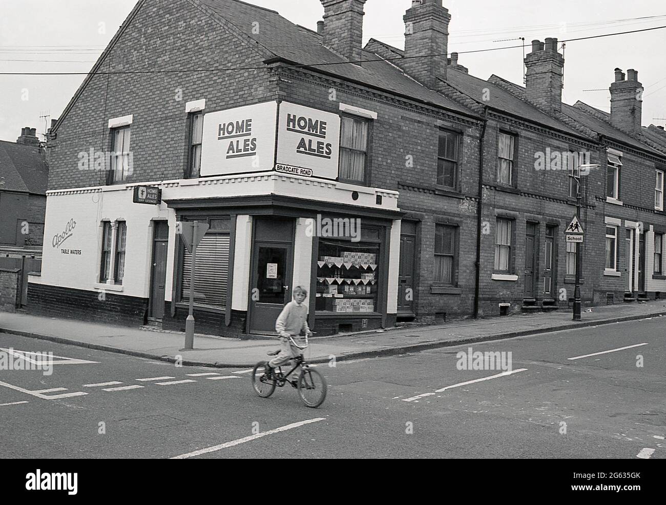 Aus Lizenz, Forest Fields, Nottingham UK 1985 Stockfoto