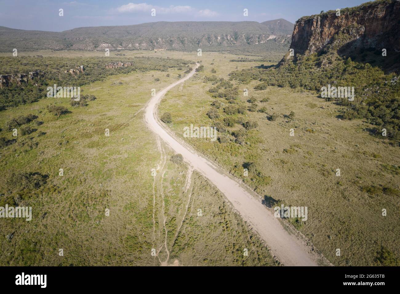 Hell's Gate National Paris, Naivasha, Kenia, Ostafrika. Stockfoto