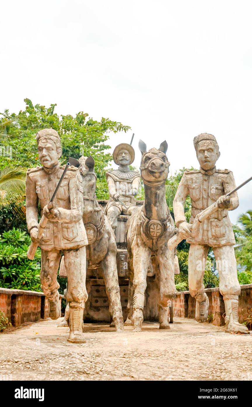 Statuen im Dorf Saradiyel, uthuwankanda, srilanka Stockfoto