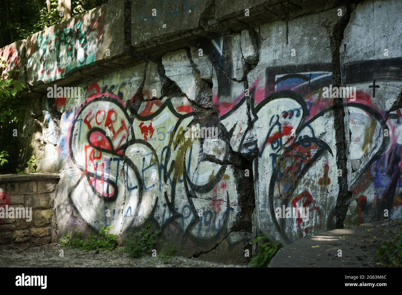 Flakturm II G Volkspark Friedrichshain (Flakenturm 2. Weltkrieg) Stockfoto