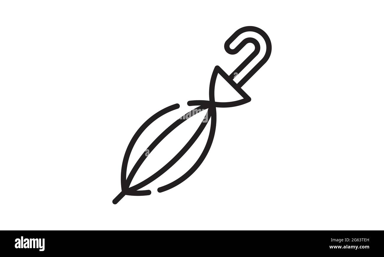 Regenschirm-Symbol auf weißem Hintergrund-Vektorbild isoliert Stock Vektor