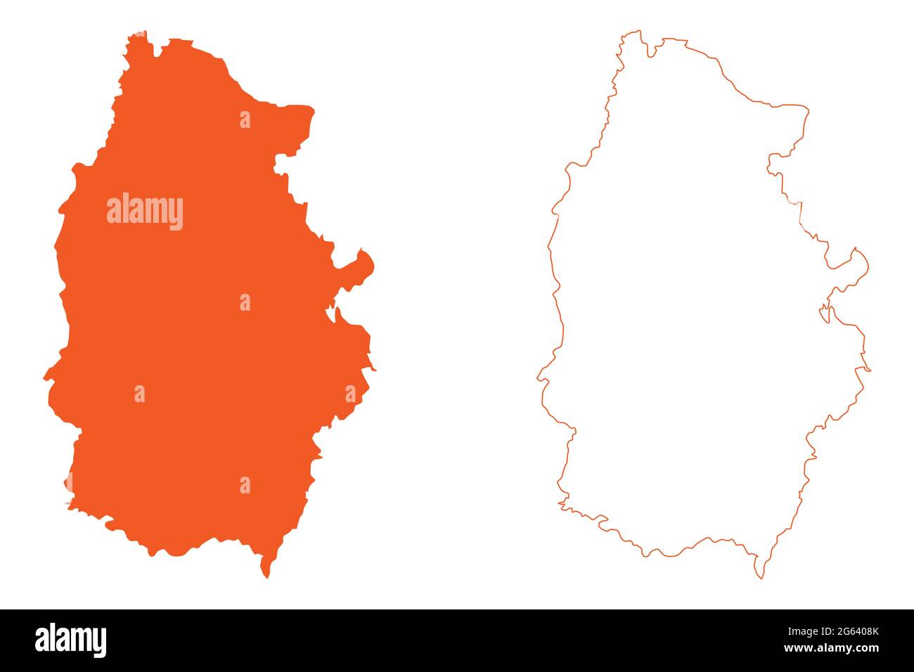 Provinz Lugo (Königreich Spanien, Autonome Gemeinschaft Galicien) Karte Vektorgrafik, Skizze Lugo Karte Stock Vektor