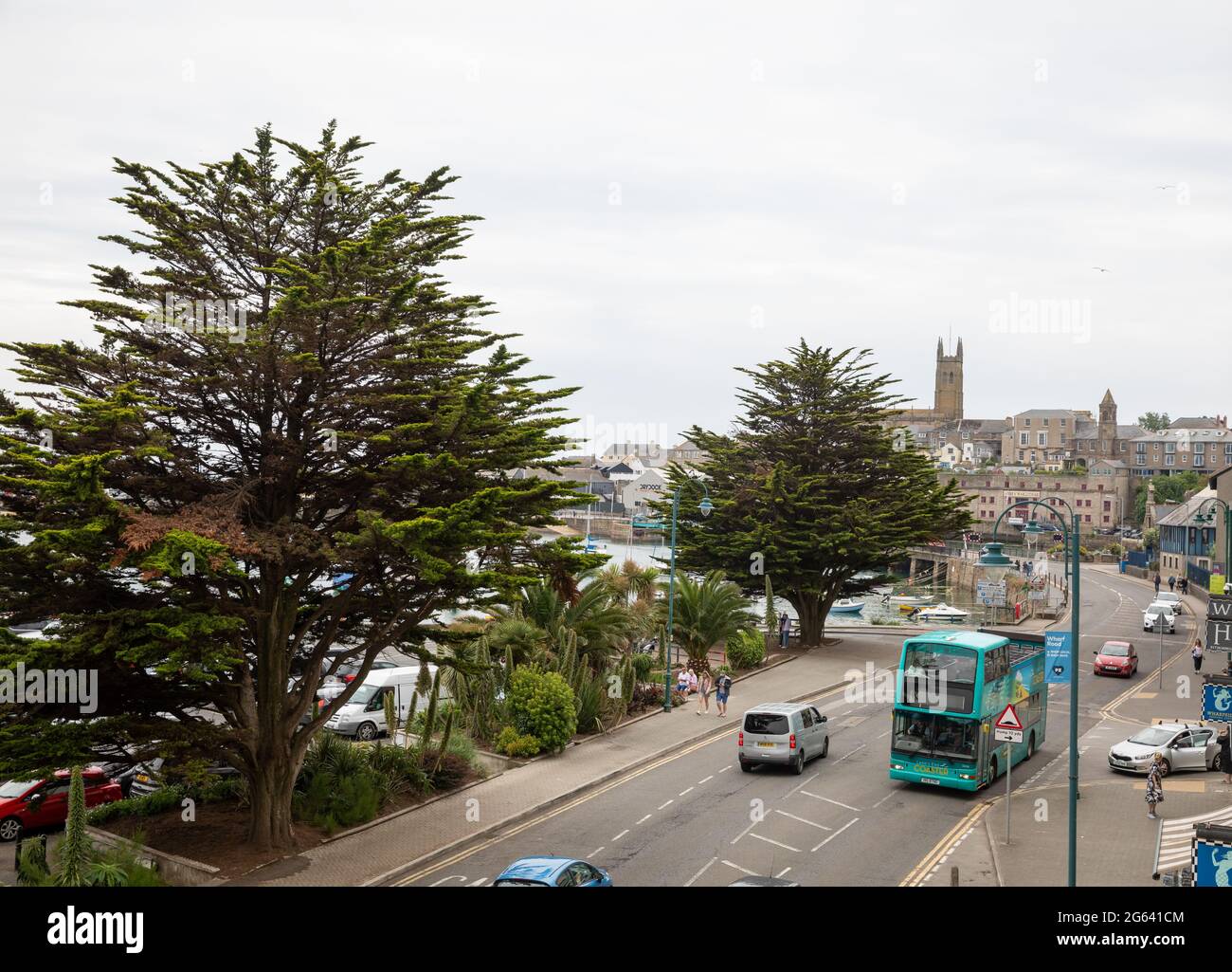 Penzance wird von einer Investition in Höhe von £10.4 Millionen profitieren, nachdem der Rat von Cornwall einen erfolgreichen Antrag an den zukünftigen High Street Fund der Regierung gestellt hat. Stockfoto