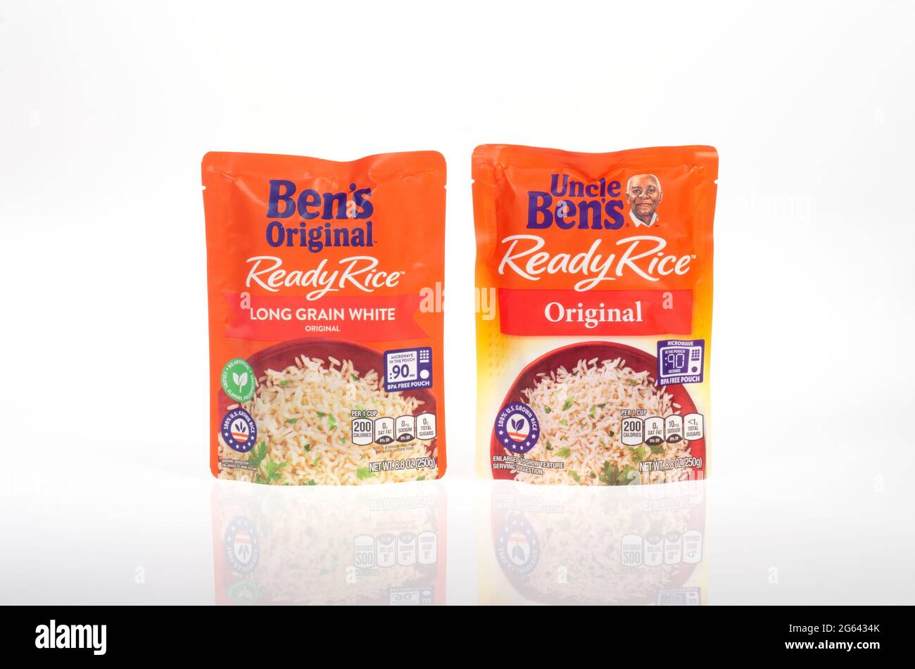 New Bens Original Reisetui zusammen mit einer Uncle Bens Original Tasche Stockfoto