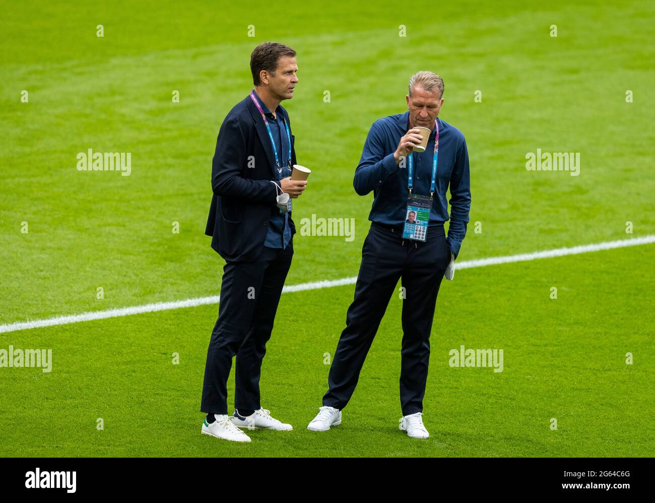 Manager Oliver Bierhoff (Deutschland), Torwarttrainer Andreas Köpke (Deutschland) England - Deutschland London, 29.06.2021, Fussball, Saison 2020/21 Stockfoto