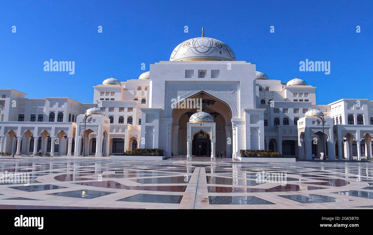 Präsidentenpalast, Qasr Al Watan in Abu Dhabi. Stockfoto