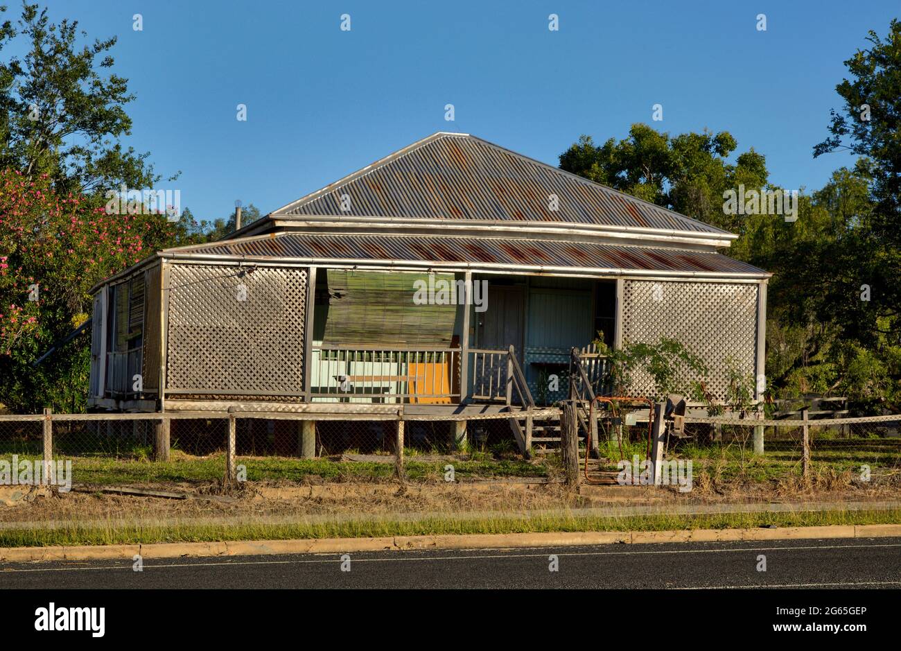 Frühe Queenslander-Hütte Eidsvold North Burnett Region Queensland Australien Stockfoto