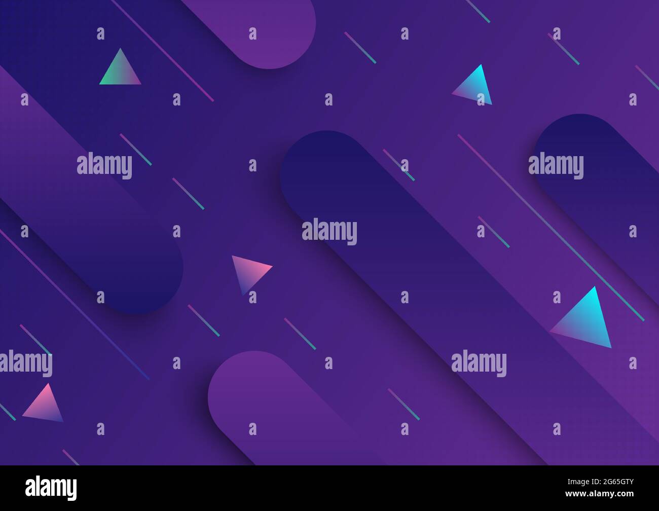 Abstrakter Hintergrund für Landing Pages, Banner, Platzhalter, Cover und Print. Geometrisches Pettern auf dem Bildschirm. Farbverlauf Stock Vektor