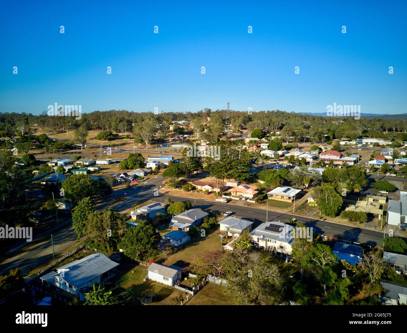 Luftaufnahme von Gin Gin Queensland Australien Stockfoto