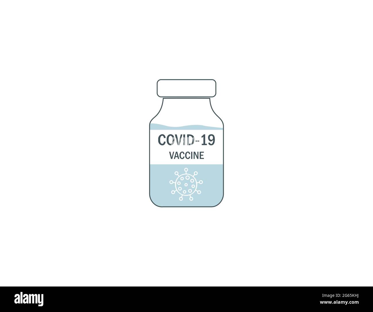 Covid-19. Symbol für Impfung, Injektion, Impfung. Vektorgrafik. Flaches Design. Stock Vektor