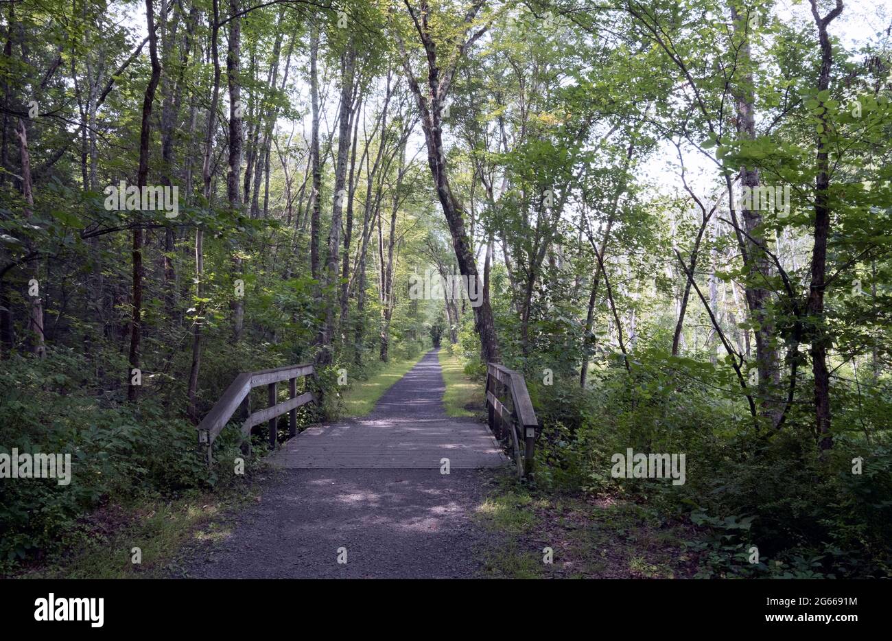 Rail Trail in Hurley, New York. Stockfoto