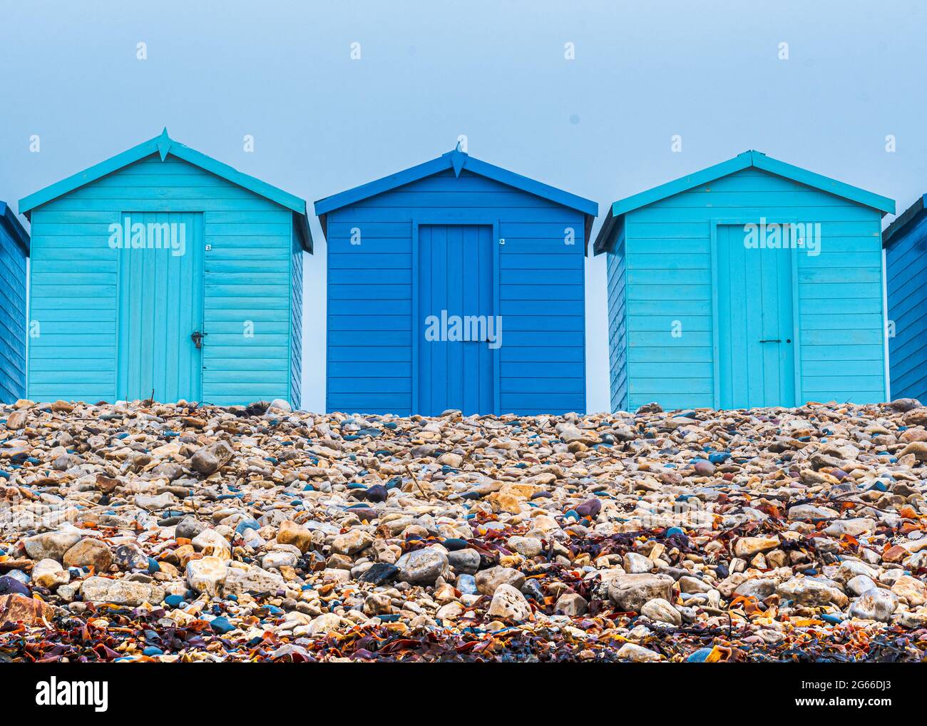 Stürmisches Wetter am Charmouth Beach, Charmouth, Dorset, England, Großbritannien Stockfoto