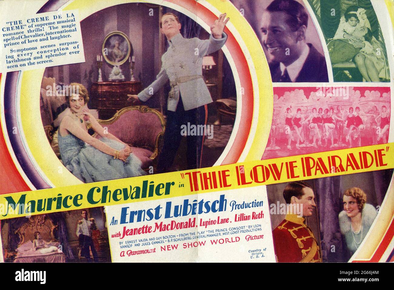 MAURICE CHEVALIER JEANETTE MacDonald und LILLIAN ROTH in DER ...