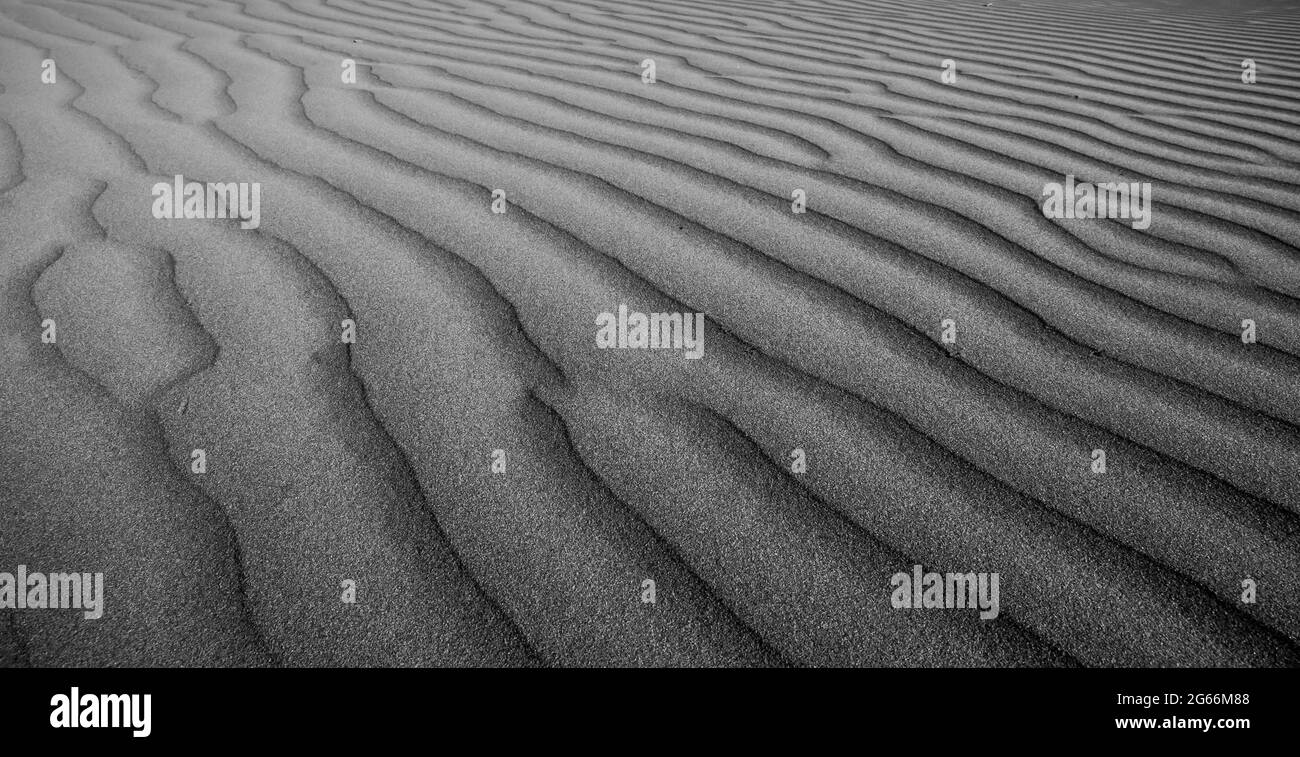 Sand in der Pampa-Landschaft, Argentinien. Stockfoto