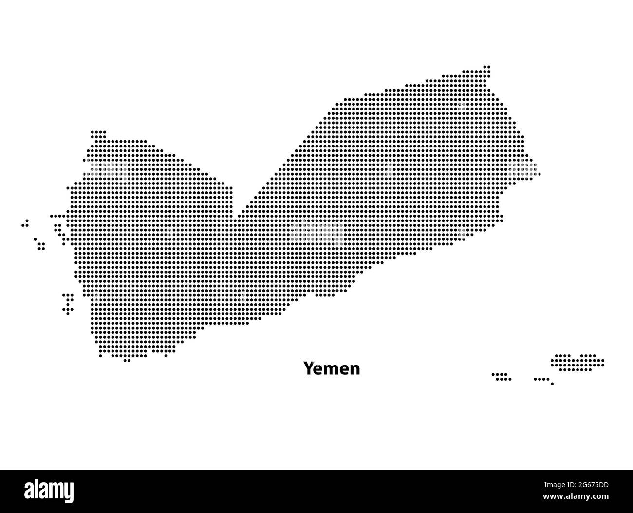 Vektor Halbton gepunktete Karte des Jemen Land für Ihr Design, Travel Illustration Konzept. Stock Vektor