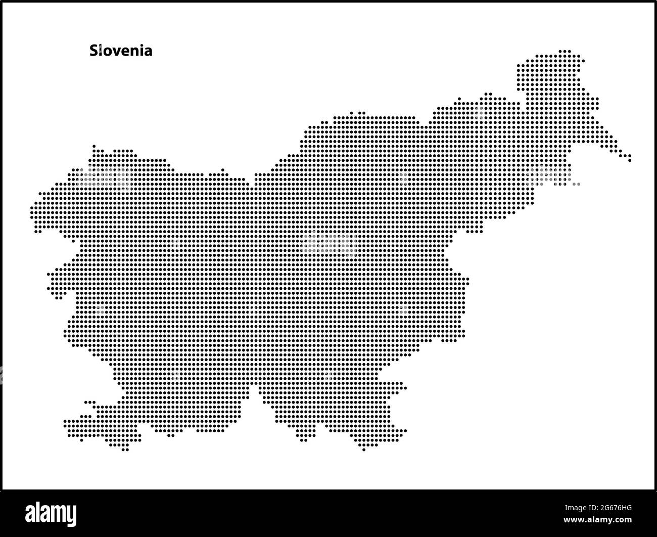 Vektor Halbton gepunktete Karte von Slowenien Land für Ihr Design, Travel Illustration Konzept. Stock Vektor