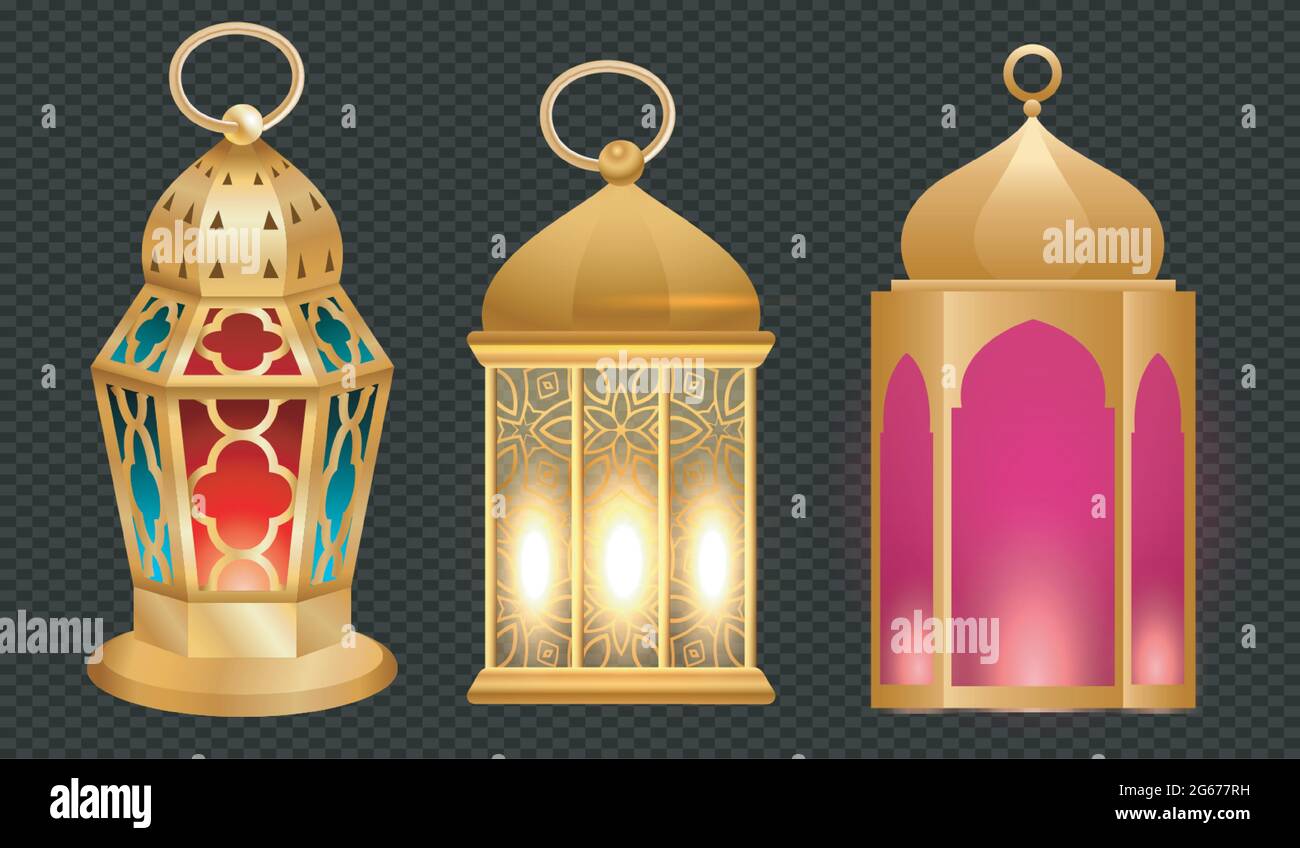 Vintage Gold arabischen Laternen . Stock Vektor