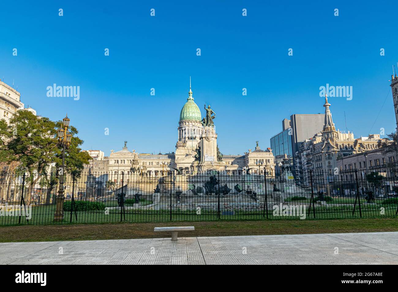 Außenansicht des argentinischen Parlaments „El Congreso“ in Buenos Aires Stockfoto