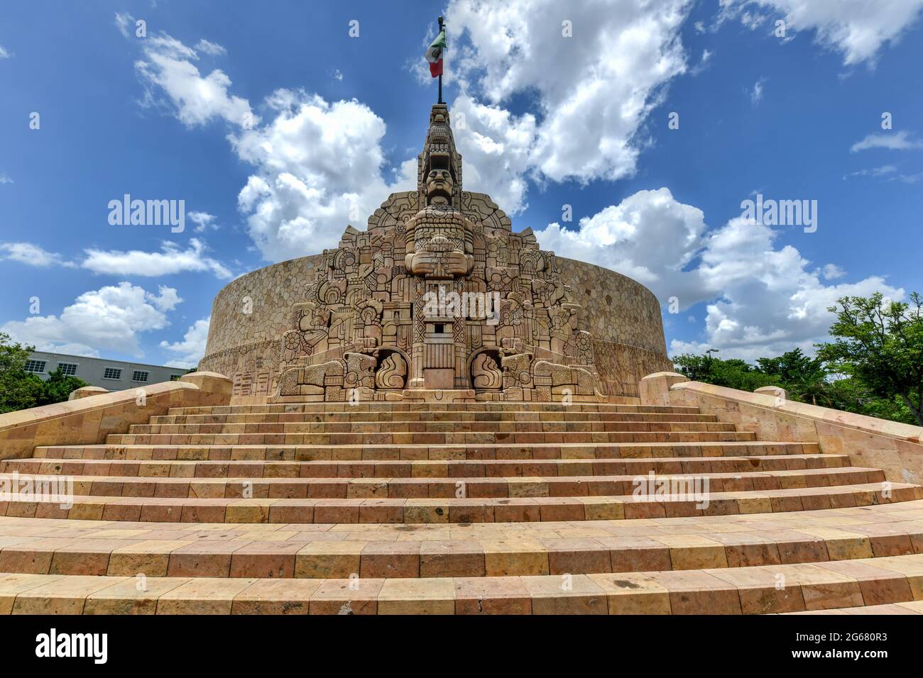 Denkmal für das Vaterland am Paseo Montejo in Yucatan, Merida, Mexiko. Stockfoto