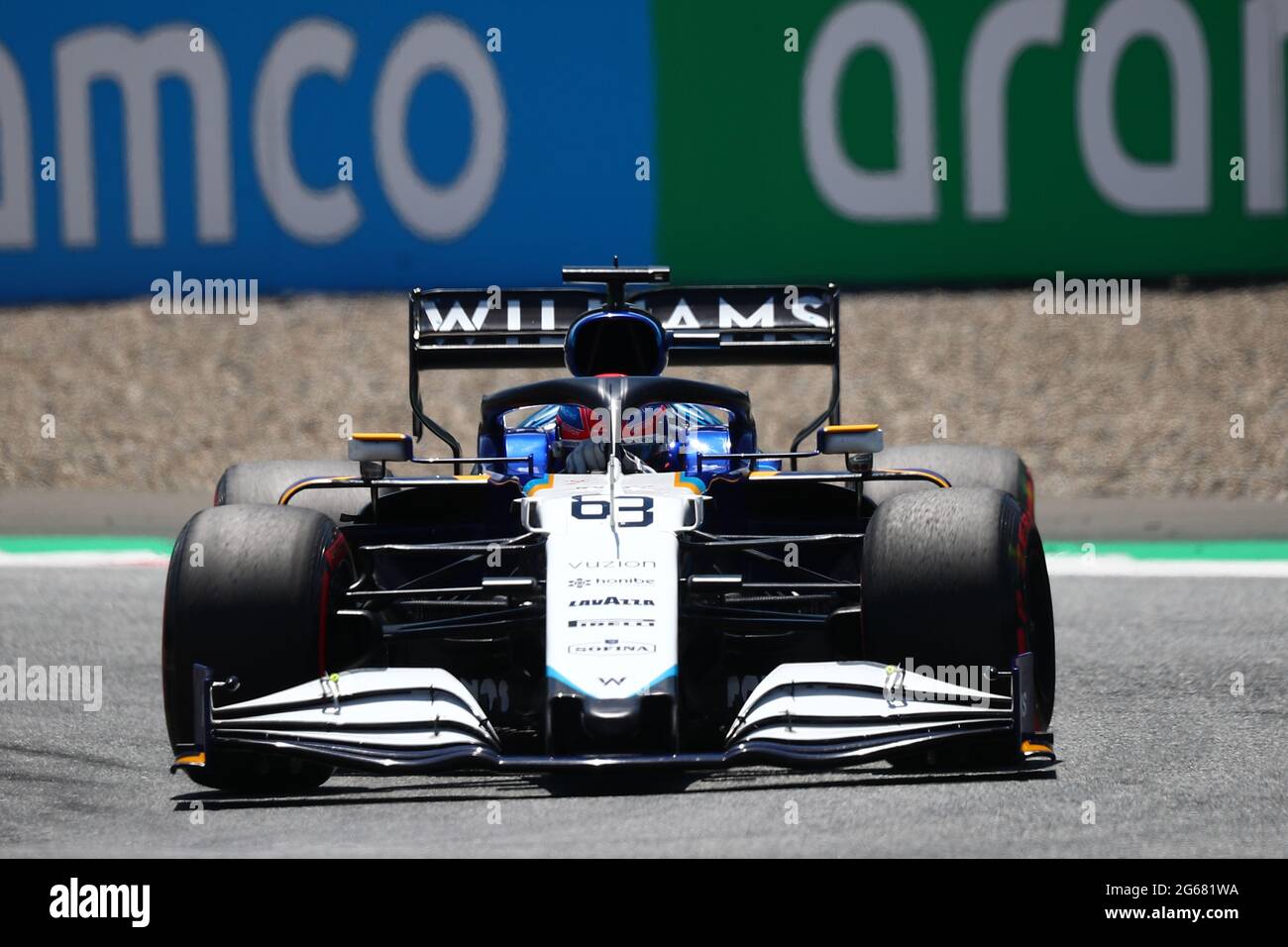 Spielberg, Osterreich. Juli 2021. #63 George Russel, Williams Racing Mercedes. Formel 1 Weltmeisterschaft 2021, Österreichischer GP 3. Juli 2021Foto Federico Basile/Insidefoto Credit: Insidefoto srl/Alamy Live News Stockfoto