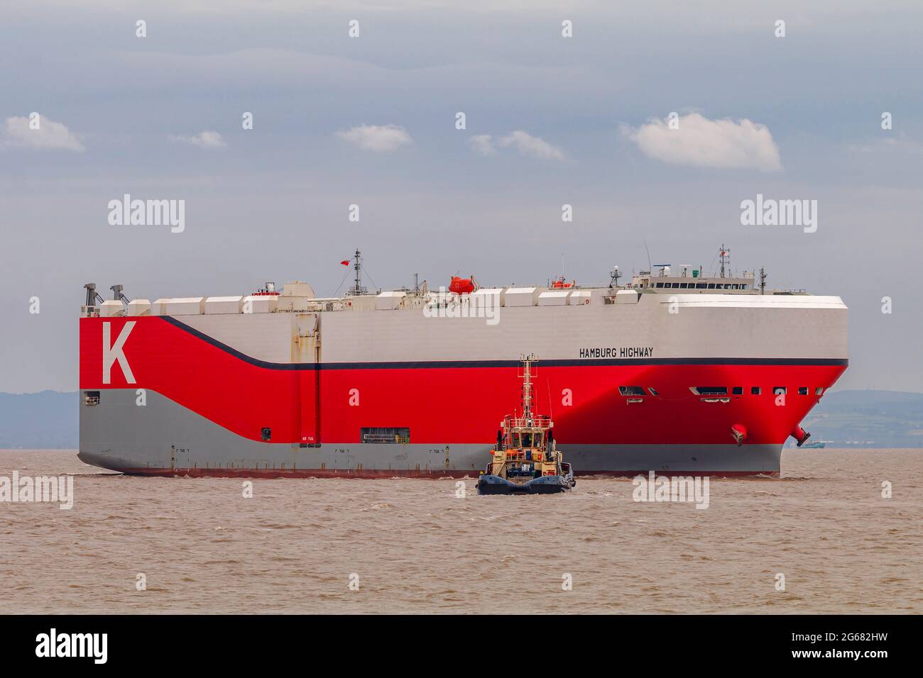Hamburg Leader auf dem Weg in die Royal Portbury Docks Stockfoto