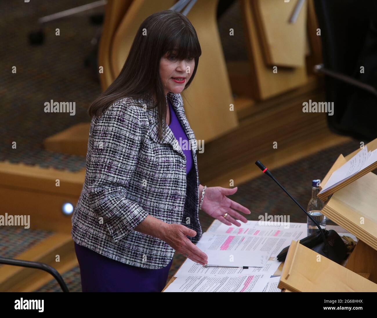 Aktenfoto vom 05/05/20 von Clare Haughey. Ein wesentlicher Dienst für junge Menschen mit sehr komplexen Bedürfnissen wurde mit £280,000 von der schottischen Regierung finanziert. Ausgabedatum: Sonntag, 4. Juli 2021. Stockfoto