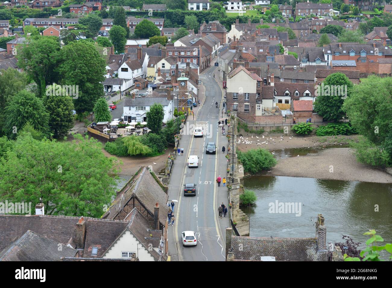 Blick auf die Stadt Bridgnorth in Shropshire. Stockfoto