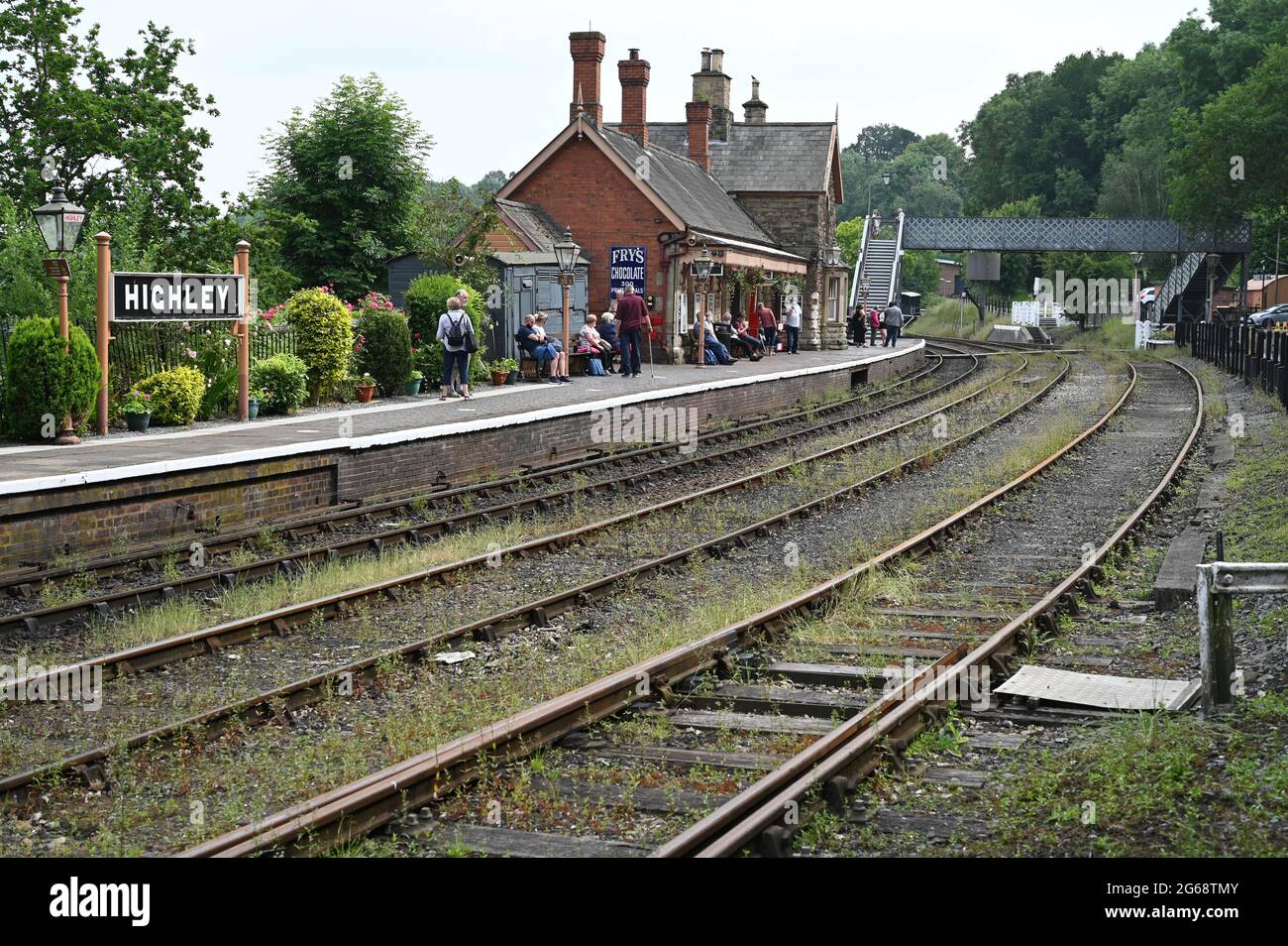 Highley Station ein viktorianischer Bahnhof an der Severn Valley Railway. Stockfoto