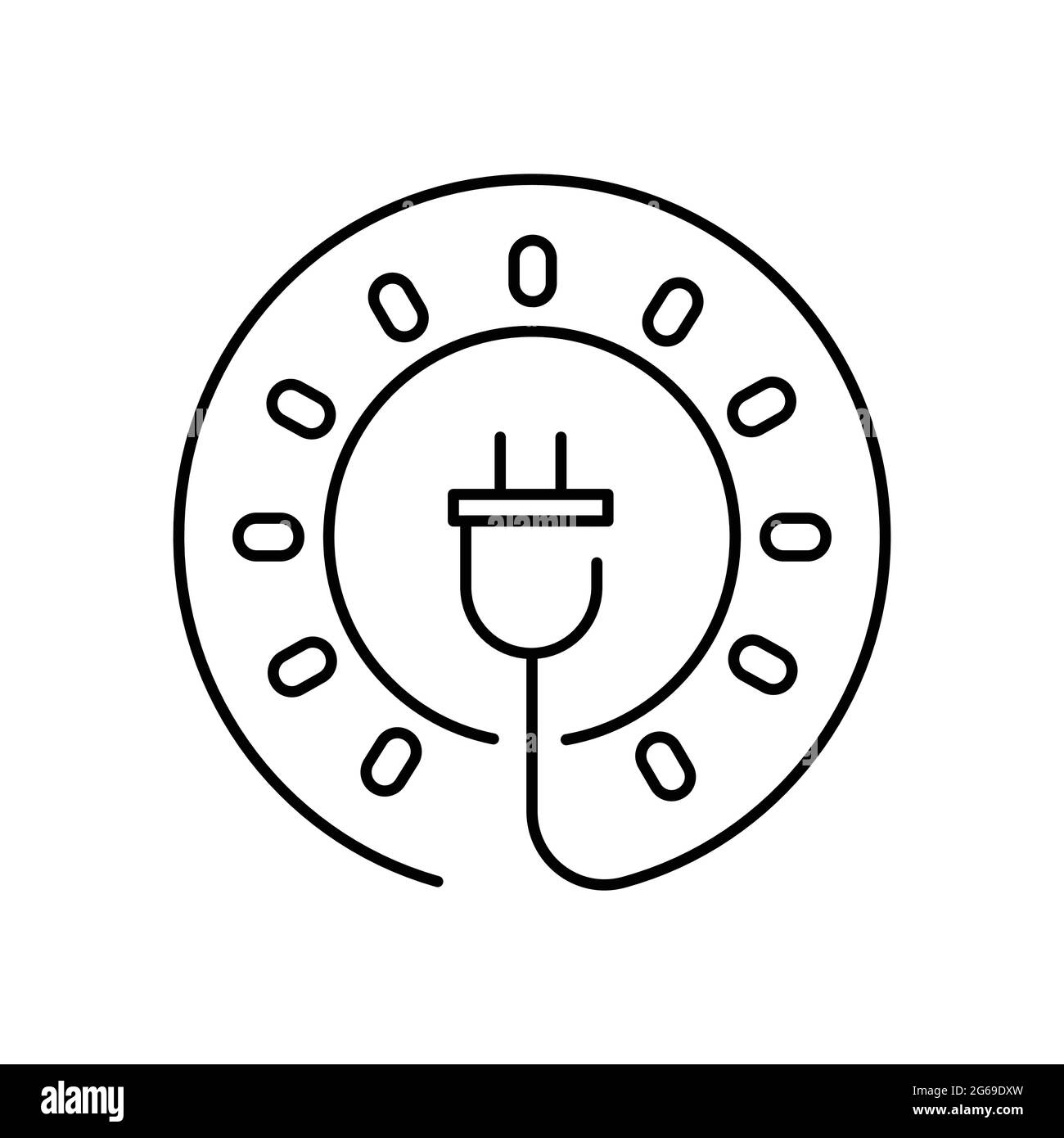 Erschwingliches und sauberes Farbsymbol für Energie. Soziale Verantwortung des Unternehmens. Nachhaltige Entwicklungsziele. Piktogramm für Werbung, Web. UI-UX-Designelement. E Stock Vektor