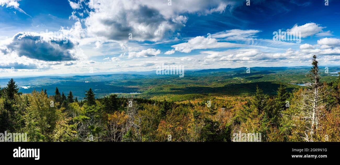 Panoramablick auf New Hampshire am Mount sunapee Stockfoto