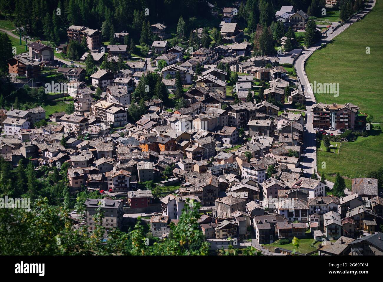 Cogne ist eine Gemeinde des Aostatals, die sich am Fuße des Massivs des Nationalparks Gran Paradiso befindet. Italien Stockfoto