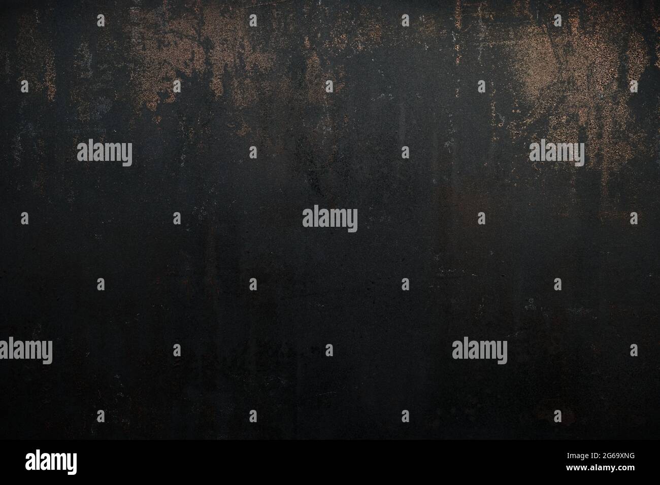 Abgenutzt verrostet schwarz Metall Textur Grunge Hintergrund Stockfoto
