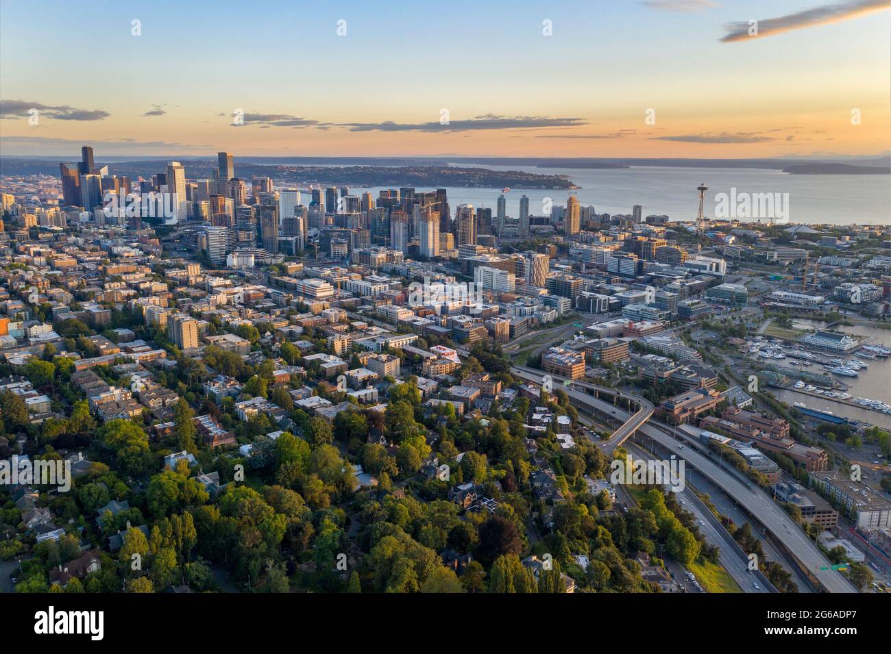 Seattle ist eine wuchernde Metropole, Stadt im pazifischen Nordwesten Stockfoto