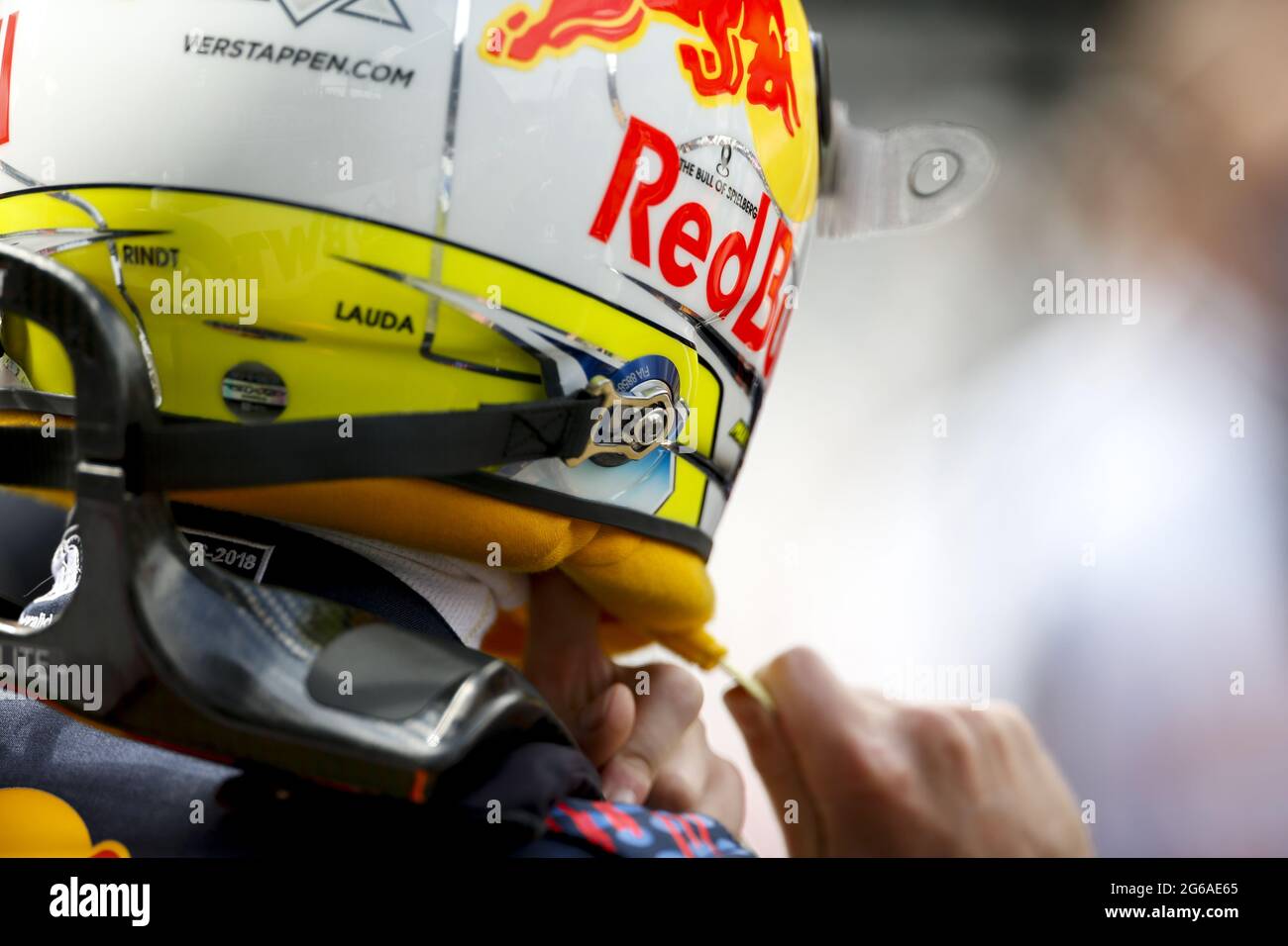 VERSTAPPEN Max (NED), Red Bull Racing Honda RB16B, Portrait während der Formel 1 Grosser Preis von Osterreich 2021, 2021 großer Preis von Österreich, 9. Lauf der FIA Formel 1 Weltmeisterschaft 2021 vom 2. Bis 4. Juli 2021 auf dem Red Bull Ring, in Spielberg, Österreich - Foto DPPI Stockfoto