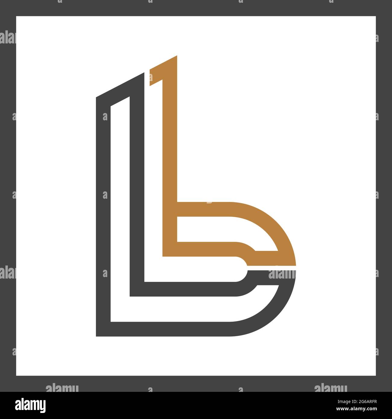 Alphabet Initialen Logo BL, LB, B und L Stock Vektor
