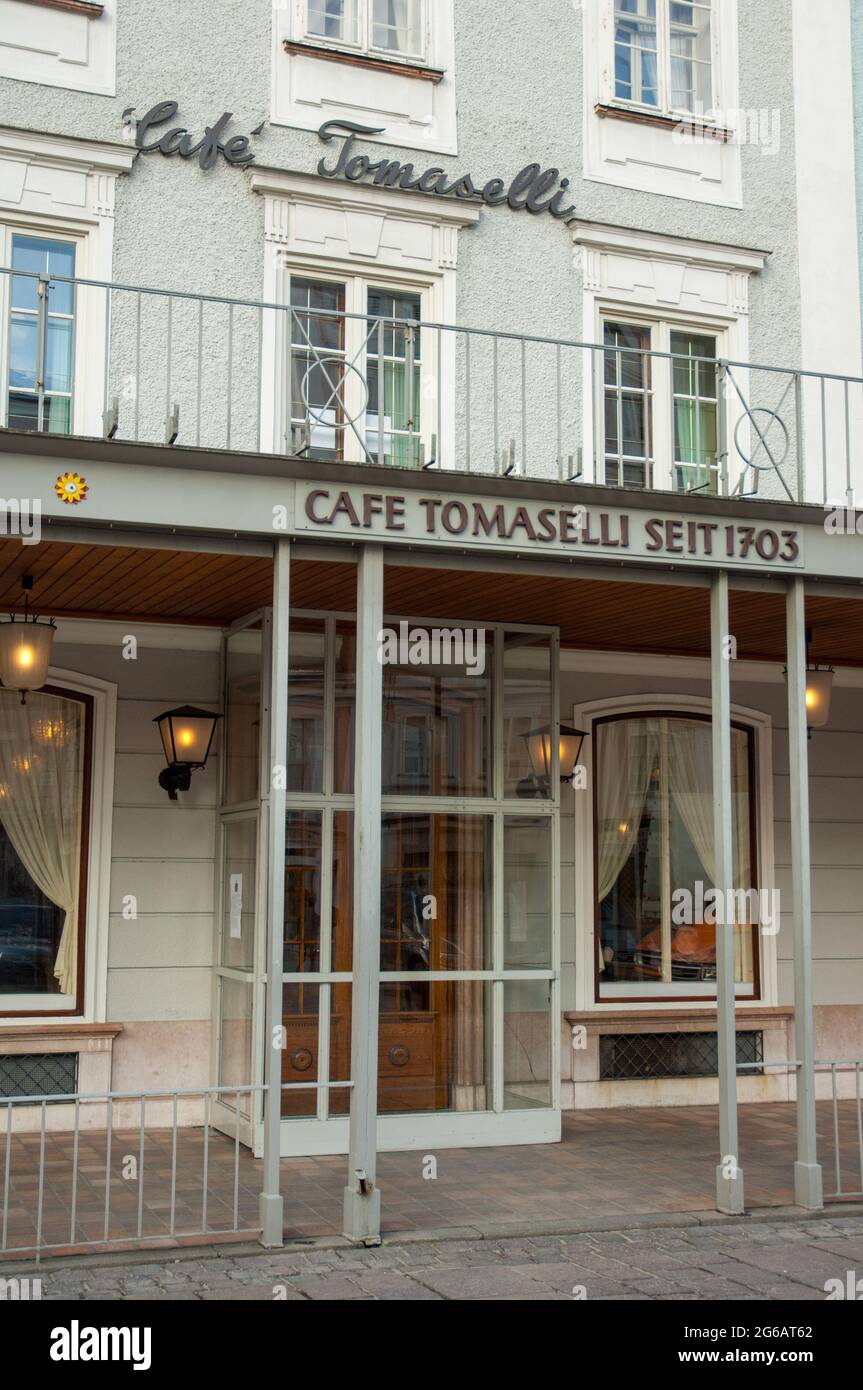 Café Tomasselli Salzburg Stockfoto