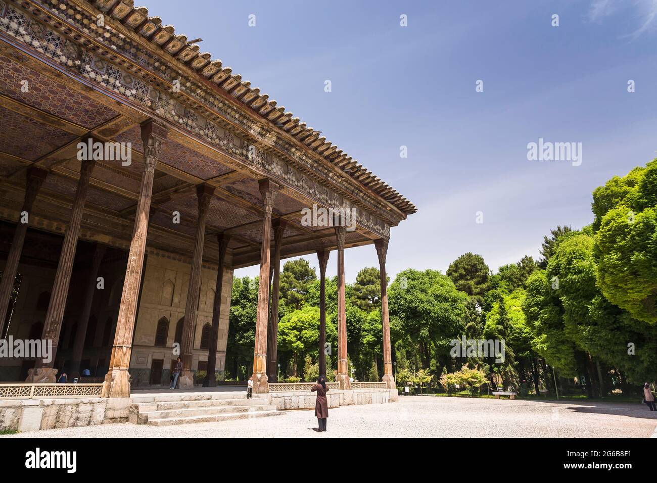 Historischer Chehel Sotun Garten und Palast, der persische Garten
