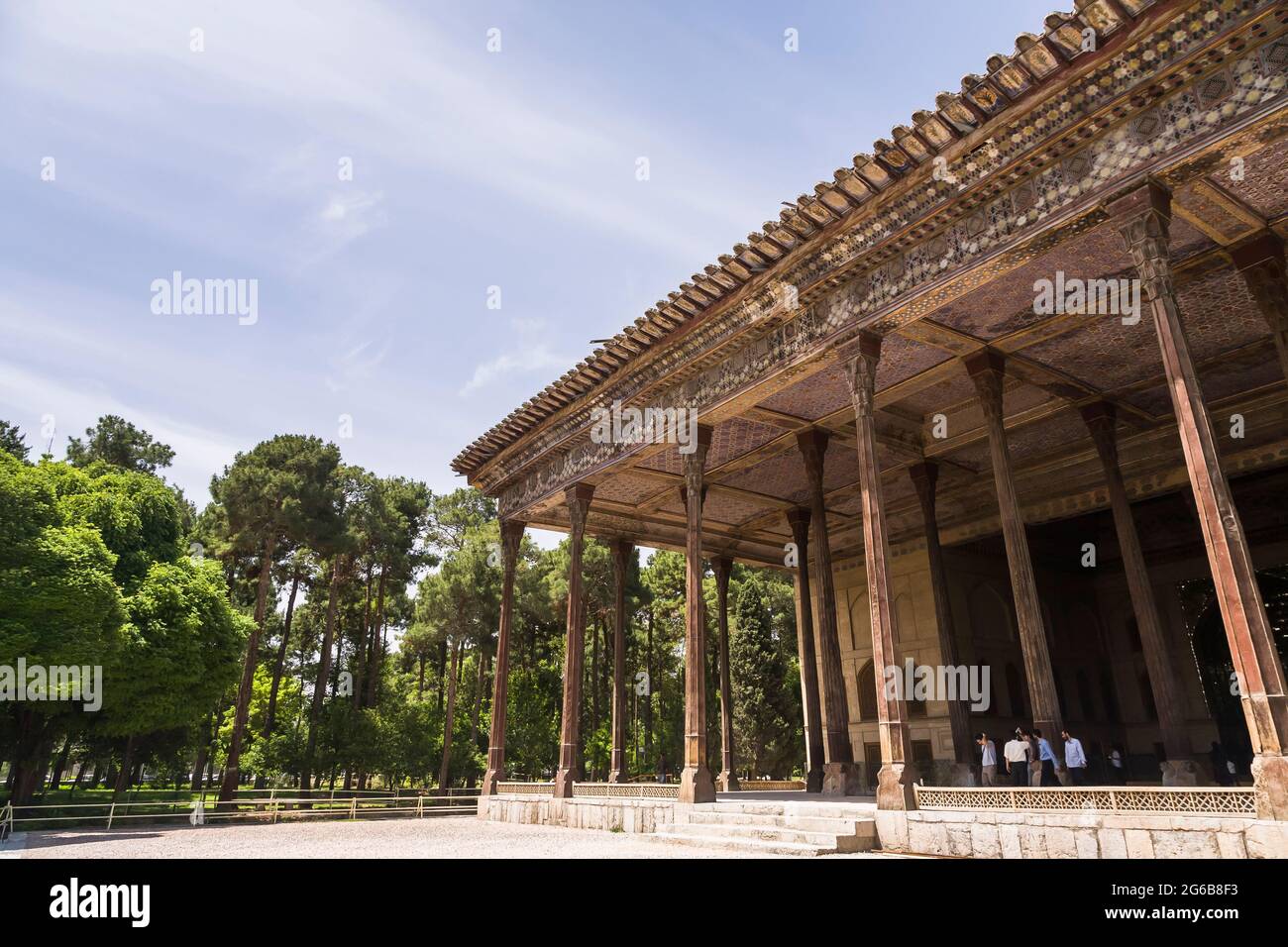 Historischer Chehel Sotun Garten und Palast, der persische Garten