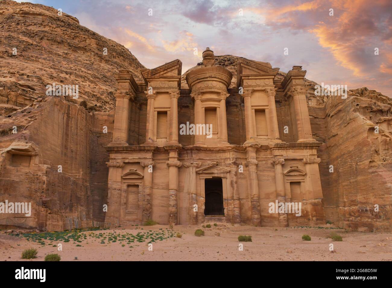 Das Finanzministerium, Petra, Jordanien Stockfoto