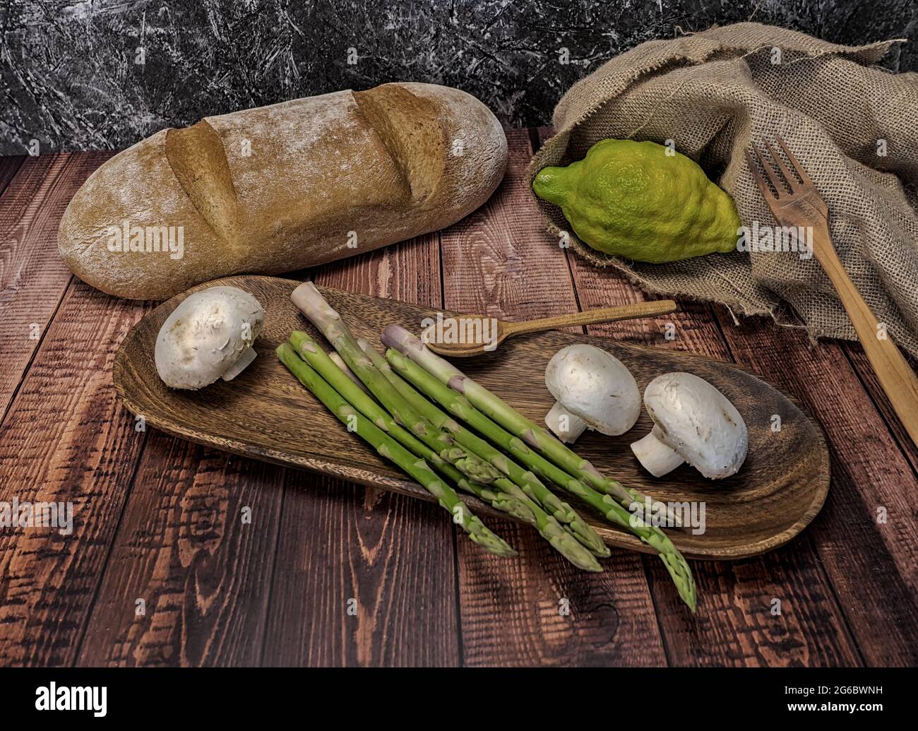 Natürliches Essen Stillleben in einem antiken Stil Stockfoto