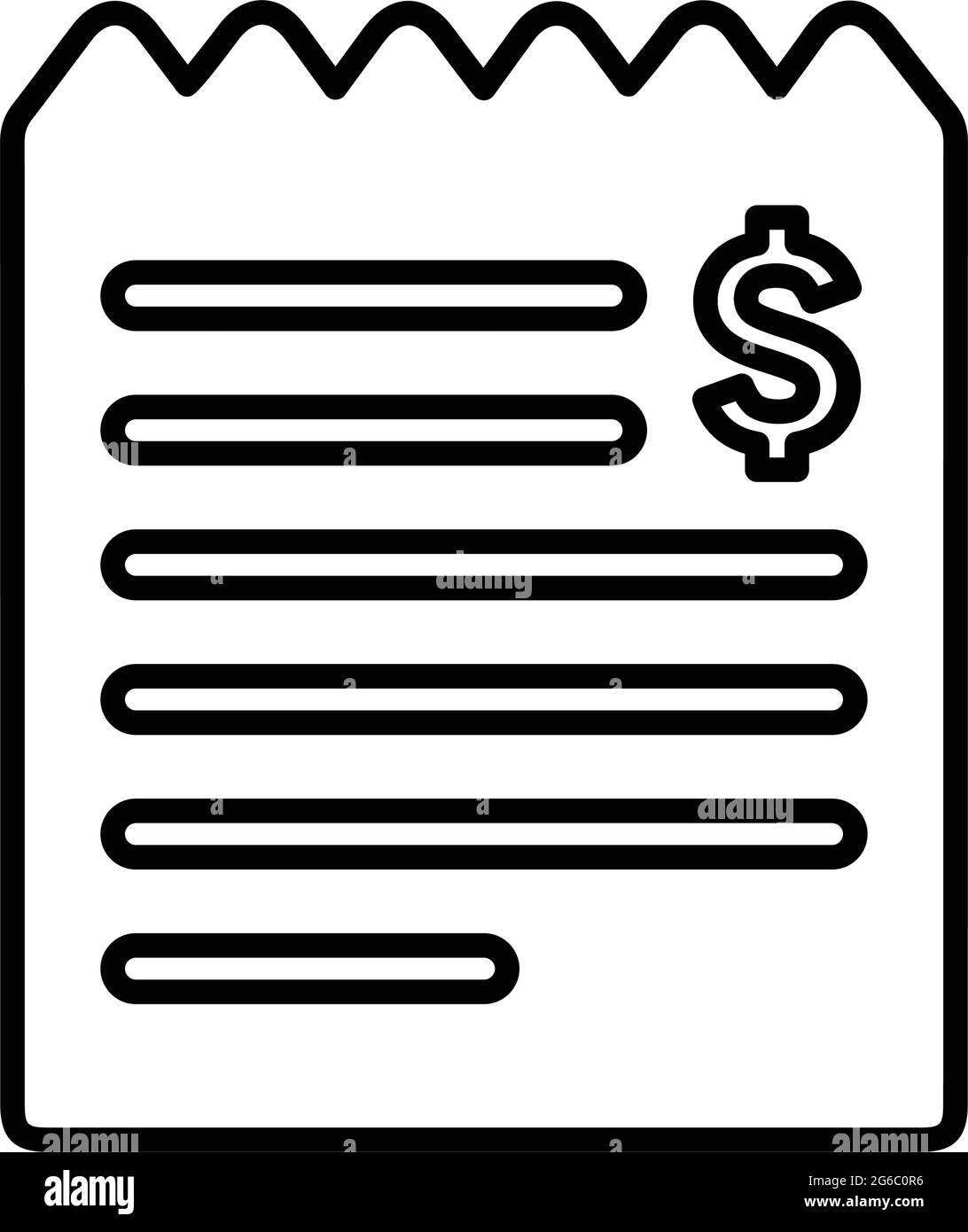 Symbol für Rechnung, Rechnung, Beleg - Vektor-EPS-Datei. Ideal für Printmedien, Web, Stock-Bilder, kommerzielle Nutzung oder jede Art von Design-Projekt. Stock Vektor