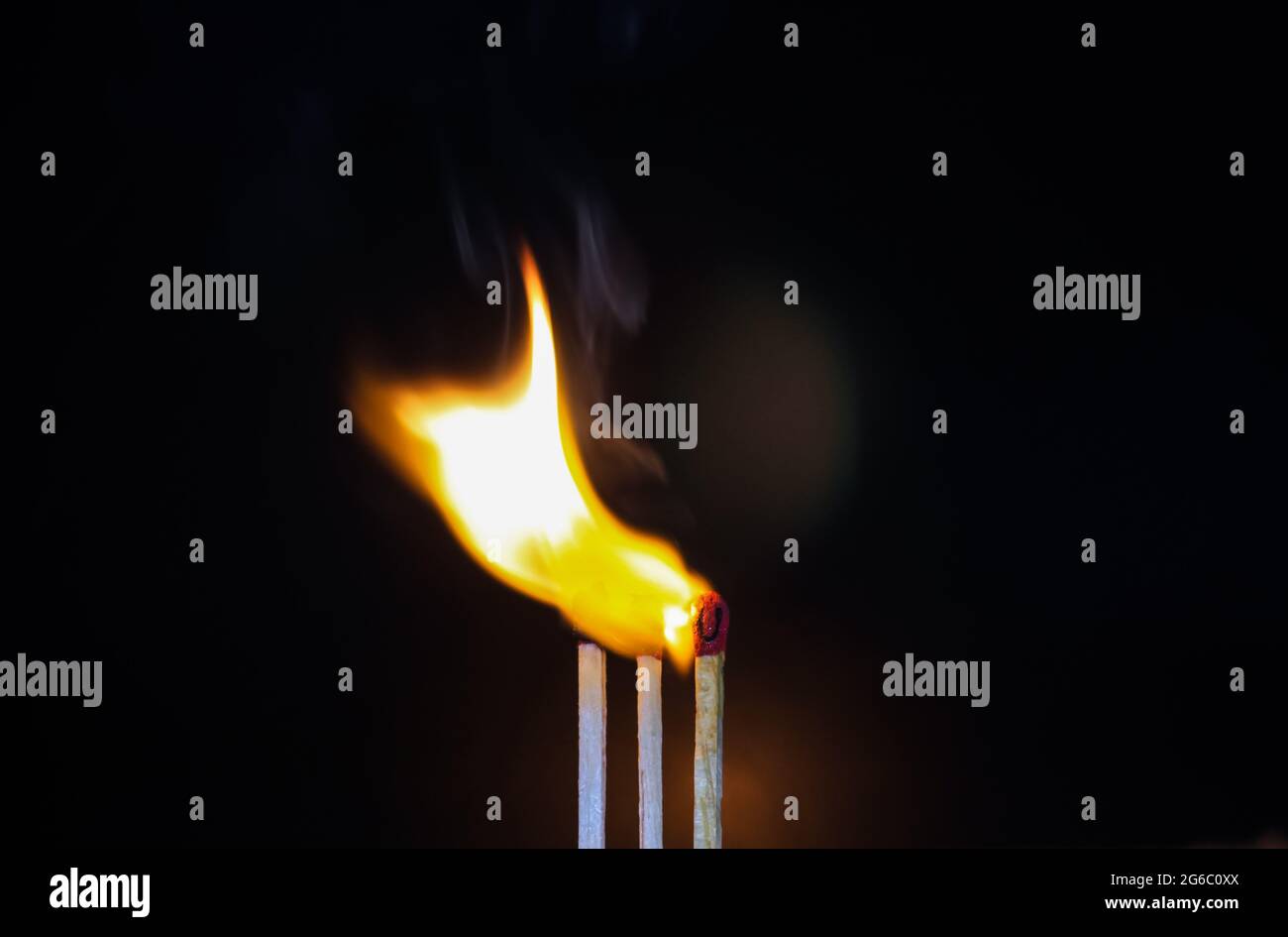 Ich liebe dich auf Match Sticks. Die Matchstick-Kunstfotografie verwendete Matchsticks, um ein Liebeskonzept zu schaffen. Nahaufnahme verbrannter Streichhölzer. Stockfoto
