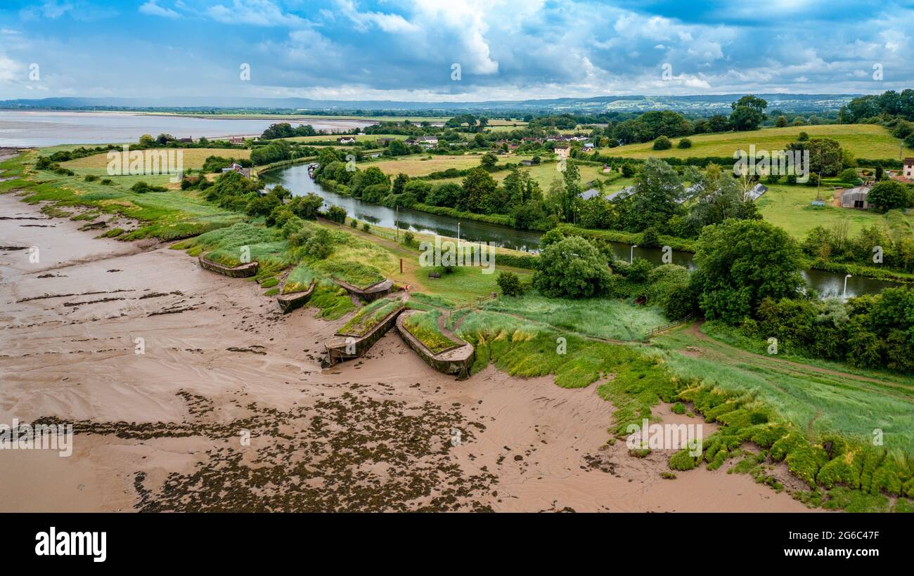 Purton Ships Graveyard Gloucestershire Stockfoto