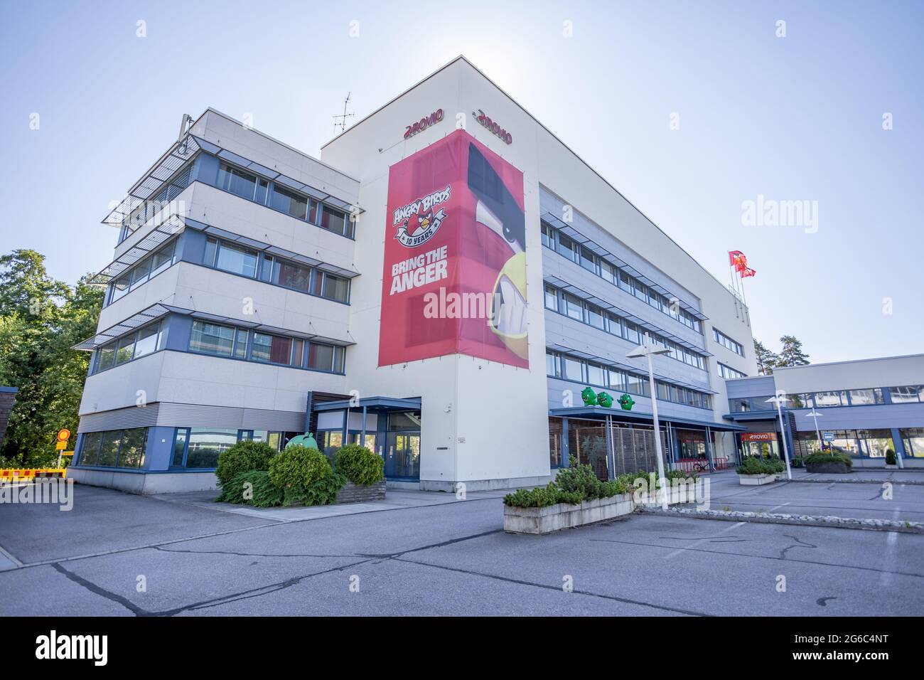 Hauptsitz des Unternehmens Rovio Entertainment in Keilaniemi in Finnland. Stockfoto